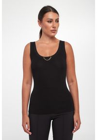 Elisabetta Franchi - Top damski prążkowany z jedwabiem ELISABETTA FRANCHI. Materiał: jedwab, prążkowany #4