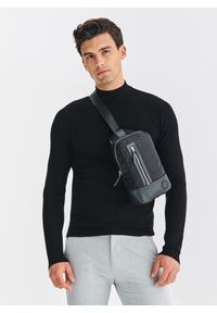 Pako Lorente - PAKO LORENTE – Czarna torba saszetka na ramię. Kolor: czarny. Materiał: skóra, nylon #3