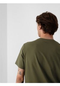 outhorn - T-shirt gładki męski. Materiał: materiał, bawełna, jersey. Wzór: gładki #3