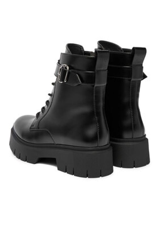 Hugo - HUGO Trzewiki Kris 50552730 Czarny. Kolor: czarny. Materiał: skóra