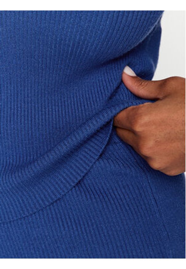 Vero Moda Sweter 10290675 Niebieski Slim Fit. Kolor: niebieski. Materiał: syntetyk