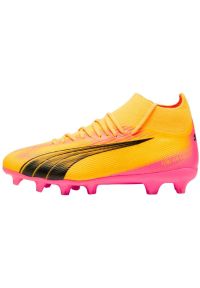 Buty piłkarskie Puma Ultra Pro FG/AG 107769 03 pomarańczowe. Kolor: pomarańczowy. Materiał: syntetyk. Szerokość cholewki: normalna. Sport: piłka nożna #7