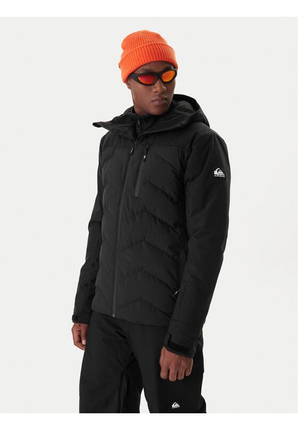 Quiksilver Kurtka narciarska The Edge EQYTJ03504 Czarny Slim Fit. Kolor: czarny. Materiał: syntetyk. Sport: narciarstwo