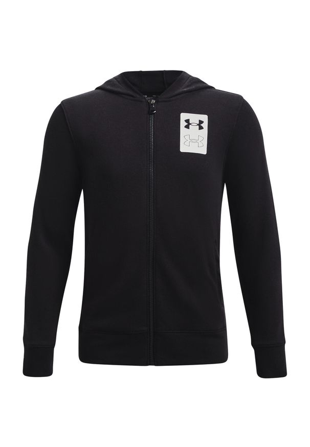 Bluza z kapturem dla dzieci Under Armour Rival Terry. Typ kołnierza: kaptur. Kolor: czarny. Materiał: bawełna, materiał