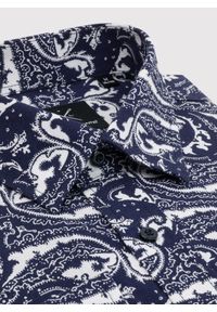 Pako Lorente - PAKO LORENTE – Granatowa koszula w oryginalny wzór. Okazja: na co dzień. Kolor: niebieski. Styl: casual #2