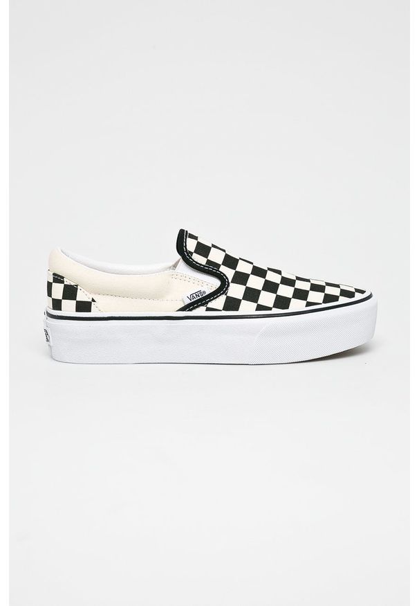 Vans - Tenisówki Classic Slip-On Platform. Zapięcie: bez zapięcia. Kolor: beżowy. Materiał: guma. Obcas: na platformie
