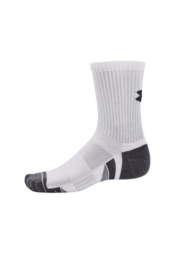 Under Armour - Męskie Skarpetki Z Logo (zestaw 3 Sztuk). Kolor: biały. Sport: turystyka piesza