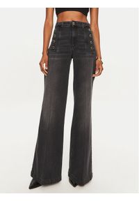 ViCOLO Jeansy DS0011 Czarny Wide Leg. Kolor: czarny