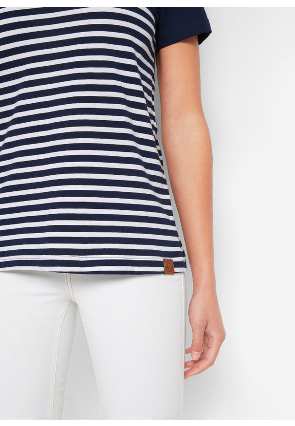 bonprix - T-shirt. Kolor: niebieski. Wzór: paski