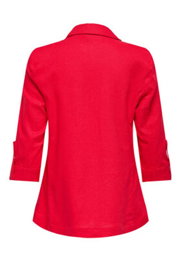 only - ONLY Marynarka Caro 15312199 Czerwony Loose Fit. Kolor: czerwony. Materiał: wiskoza