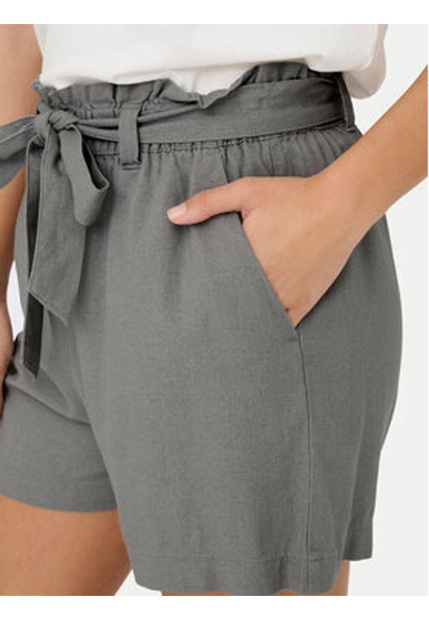 JDY Szorty materiałowe Say 15225921 Szary Regular Fit. Kolor: szary. Materiał: len, wiskoza