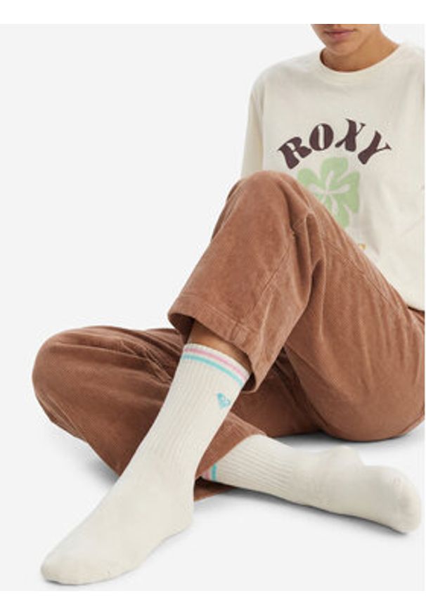 Roxy Skarpety długie CEO_BR_ROXY_2032_W_AW25 (3 PACK) Biały. Kolor: biały. Materiał: bawełna