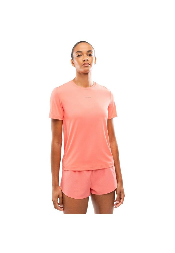 SIROKO - Damska koszulka do biegania z krótkim rękawem Fitness Siroko Singapore Coral P. Kolor: różowy. Materiał: materiał. Długość rękawa: krótki rękaw. Długość: krótkie. Sport: fitness