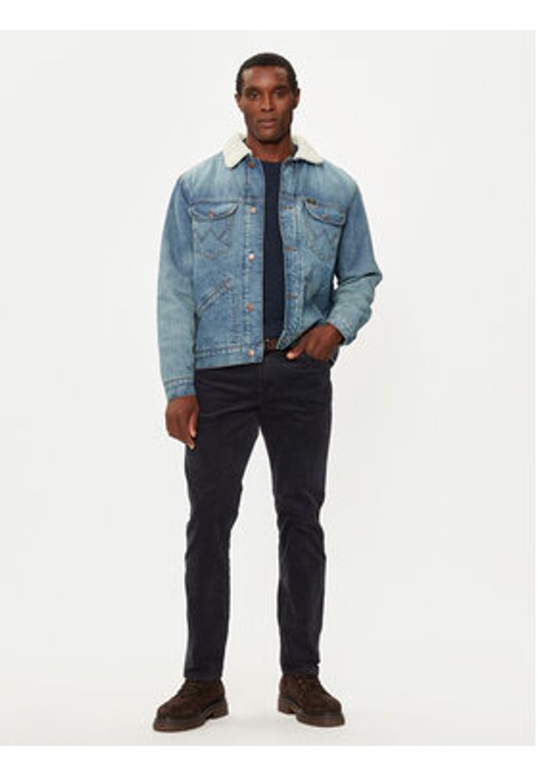 Wrangler Jeansy Greensboro 112358044 Granatowy Straight Fit. Kolor: niebieski