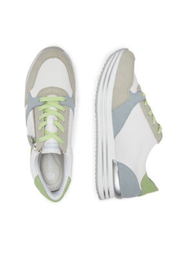 Remonte Sneakersy D1323-84 Biały. Kolor: biały. Materiał: skóra