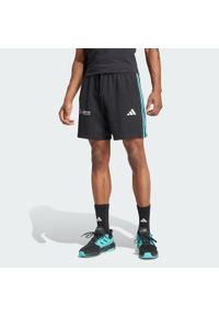 Adidas - Szorty Mercedes - Amg Petronas Formula One Team Dna. Kolor: czarny, wielokolorowy, biały. Materiał: bawełna. Sport: fitness #1