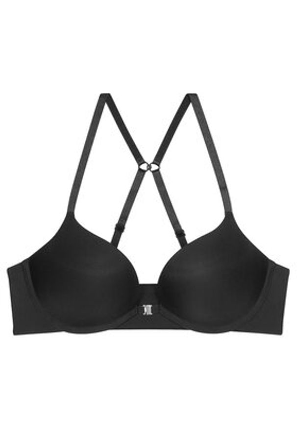 Triumph Biustonosz push-up Pure Micro 10226410 Czarny. Kolor: czarny. Materiał: syntetyk. Rodzaj stanika: push-up