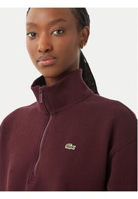 Lacoste Bluza SF5271 Brązowy ciemny Regular Fit. Kolor: brązowy. Materiał: bawełna #2