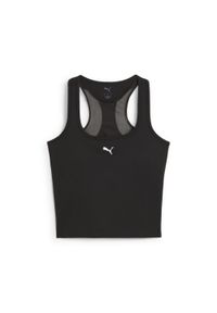 Puma - Damska koszulka bez rękawów 2 w 1 z siateczki CLOUDSPUN PUMA Black. Kolor: czarny. Długość rękawa: bez rękawów. Sport: bieganie