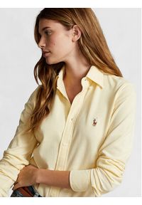Polo Ralph Lauren Koszula Ls Knt Ox St 211924258002 Żółty Slim Fit. Typ kołnierza: polo. Kolor: żółty. Materiał: bawełna #3