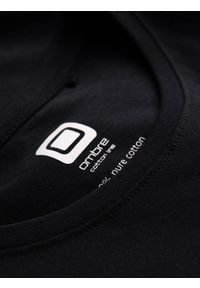 Ombre Clothing - T-shirt męski bawełniany z nadrukiem - czarny V1 S1735 - XL. Kolor: czarny. Materiał: bawełna. Długość: krótkie. Wzór: nadruk. Styl: klasyczny, elegancki #7
