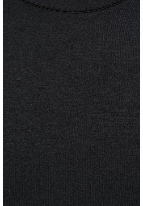 Resteröds longsleeve męski kolor czarny gładki. Kolor: czarny. Materiał: dzianina, włókno, bawełna. Długość rękawa: długi rękaw. Wzór: gładki