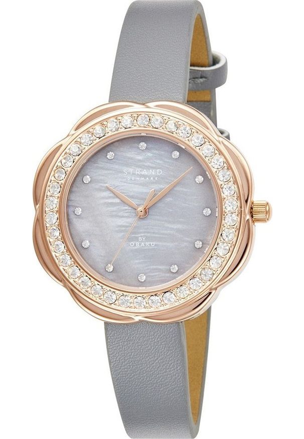 Zegarek Strand Zegarek damski Strand S735LXVJVJ CYRKONIE szary. Kolor: szary