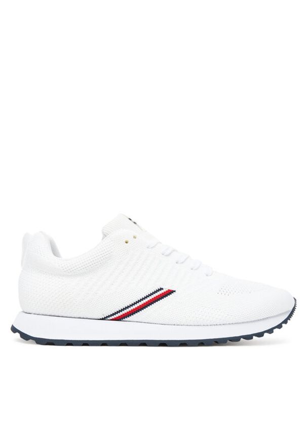 TOMMY HILFIGER - Tommy Hilfiger Sneakersy New Runner Eva Corpo Knit FM0FM05648 Biały. Kolor: biały. Materiał: materiał