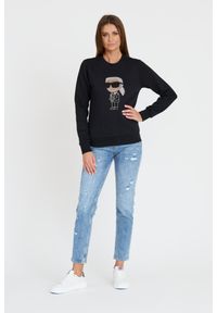 Karl Lagerfeld - KARL LAGERFELD Czarna damska bluza Ikonik 2.0, Rozmiar XS. Kolor: czarny #6