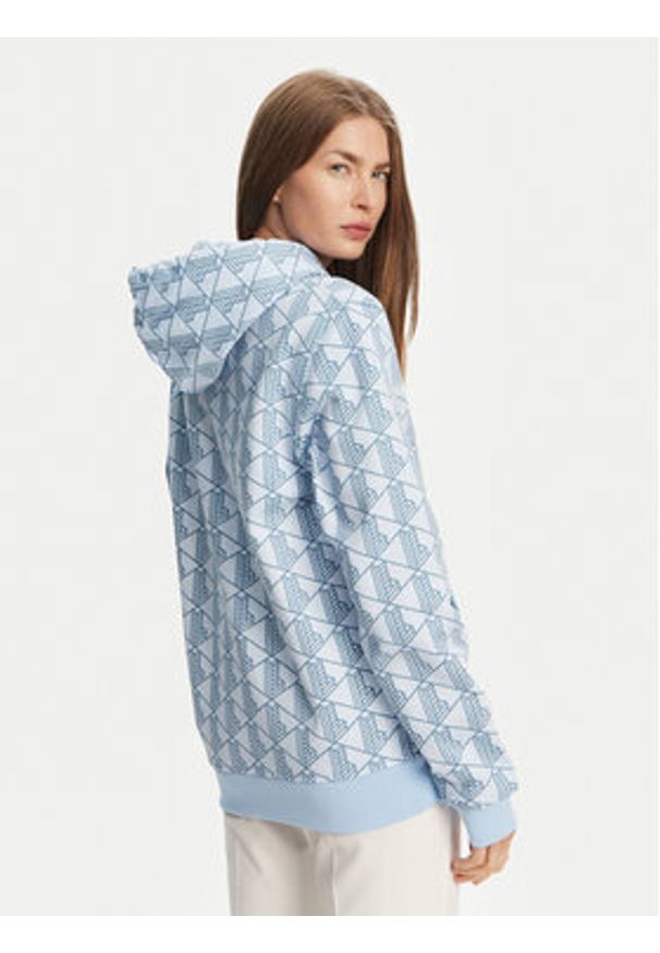 Lacoste Bluza SH2855 Błękitny Classic Fit. Kolor: niebieski. Materiał: bawełna