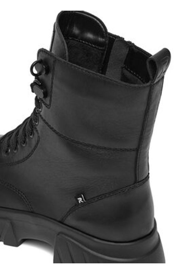 Rieker Trzewiki CEO-W1870-02 Czarny. Kolor: czarny. Materiał: skóra