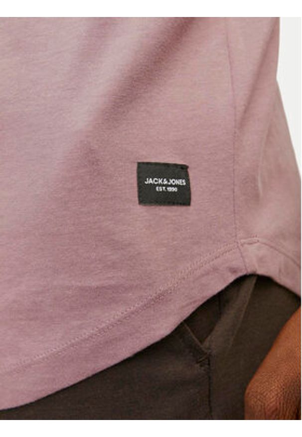 Jack & Jones - Jack&Jones T-Shirt Jjenoa 12113648 Różowy Long Line Fit. Kolor: różowy. Materiał: bawełna