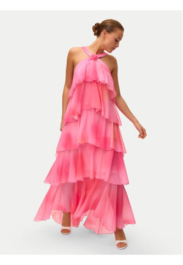 Vero Moda Sukienka wieczorowa Felicia 10295237 Różowy Slim Fit. Kolor: różowy. Materiał: syntetyk. Styl: wizytowy