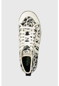 adidas Originals trampki NIZZA PLATFORM damskie kolor beżowy. Nosek buta: okrągły. Zapięcie: sznurówki. Kolor: beżowy. Materiał: materiał. Szerokość cholewki: normalna. Obcas: na platformie #4