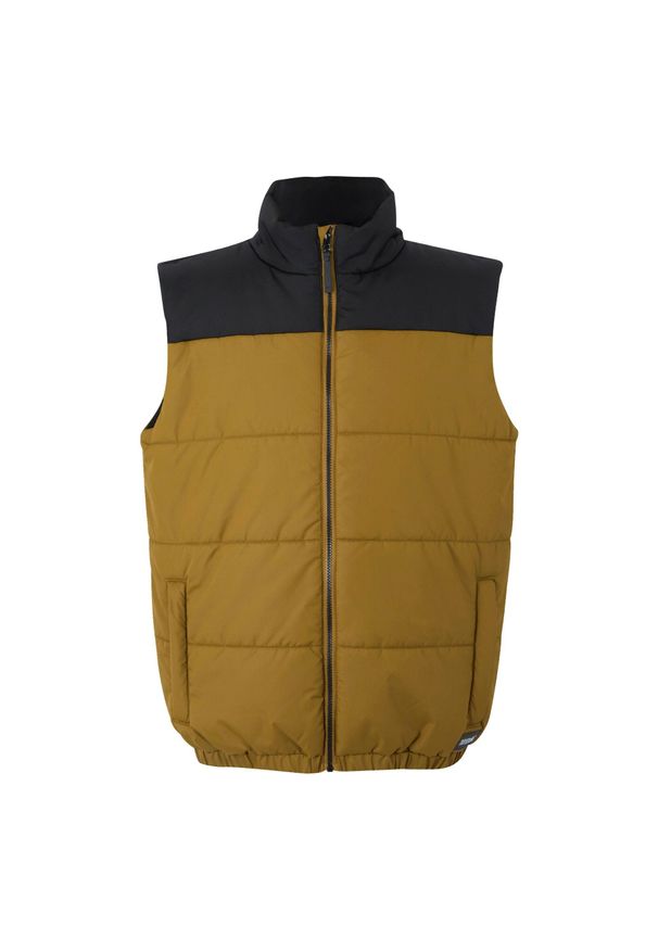 Kurtka puchowa bez rękawów Regatta Hawfinch. Kolor: czarny, brązowy, wielokolorowy. Materiał: puch. Długość rękawa: bez rękawów. Sport: turystyka piesza