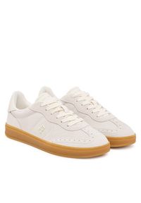 TOMMY HILFIGER - Tommy Hilfiger Sneakersy Heritage FW0FW08822 Biały. Kolor: biały. Materiał: zamsz, skóra