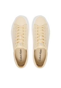 Calvin Klein Sneakersy Vulc Flatform Low Canvas Mg YW0YW01763 Écru. Materiał: materiał #5