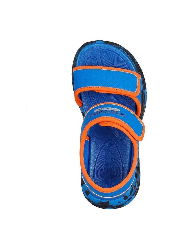 skechers - Sandały Skechers S Lights-sola Glow S, Dzieci. Okazja: na co dzień. Kolor: niebieski. Materiał: syntetyk, materiał