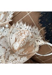 Intica - Braletka koronkowa usztywniana na co dzień Eudoxia. Kolor: czarny. Materiał: koronka. Wzór: koronka #9