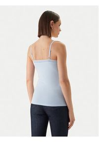 Morgan Top 192-BARBA.N Błękitny Slim Fit. Kolor: niebieski. Materiał: wiskoza #4