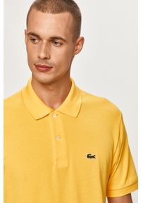 Lacoste - Polo. Okazja: na co dzień. Typ kołnierza: polo. Kolor: żółty. Materiał: bawełna, dzianina. Długość: krótkie. Wzór: gładki. Styl: casual #4