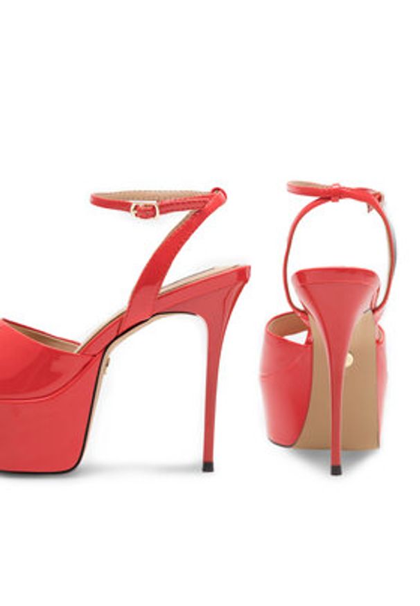 Nine West Sandały CHANDA ZL23031CC Czerwony. Kolor: czerwony. Materiał: skóra