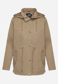 Born2be - Zielona Kurtka Parka z Odpinanym Kapturem i Ozdobnymi Suwakami Velotia. Okazja: na co dzień. Kolor: zielony. Materiał: koronka, jeans. Długość rękawa: długi rękaw. Długość: długie. Wzór: koronka. Styl: klasyczny, elegancki, casual #3