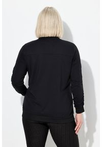 ULLA POPKEN - Damskie Bluza dresowa rękawy marszczone kaptur 2-kierunkowy zamek błyskawiczny. Kolekcja: plus size. Kolor: czarny. Materiał: elastan, materiał, poliamid #2