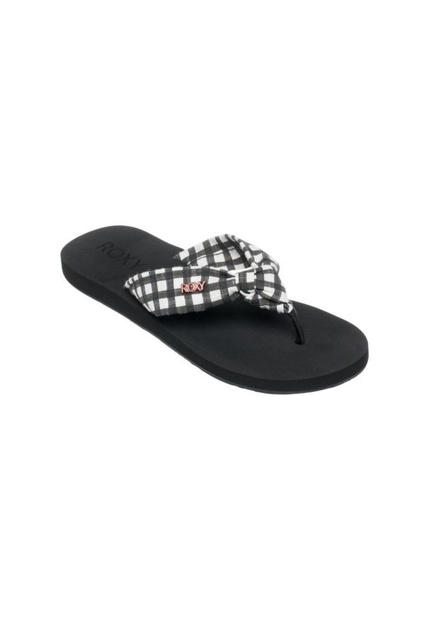 Roxy - Klapki plażowe dla Kobiety PAIA V Czarny. Okazja: na plażę. Kolor: czarny. Materiał: tkanina, skóra, bawełna, syntetyk. Wzór: napisy. Styl: sportowy