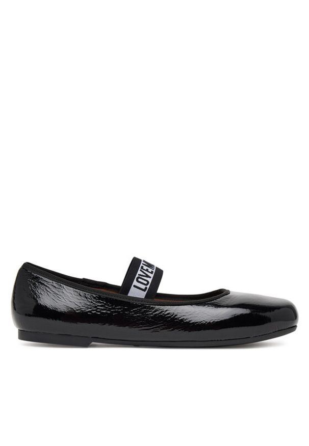 Love Moschino - LOVE MOSCHINO Baleriny JA11071G1NII000041 Czarny. Kolor: czarny. Materiał: skóra