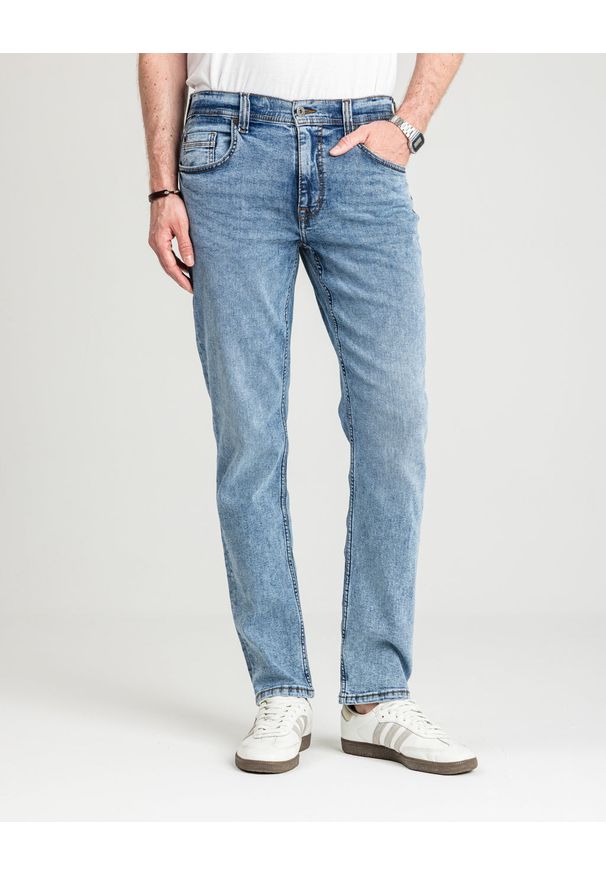 Męskie Spodnie Jeansowe Mustang Style Washington Straight Denim Blue 1016617 5000 202, W33 L34. Styl: klasyczny