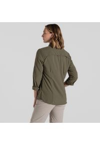 CRAGHOPPERS - Koszula przeciw komarom damska Craghoppers NosiLife Adventure LS Shirt III. Okazja: na co dzień. Kolor: zielony. Styl: casual #1