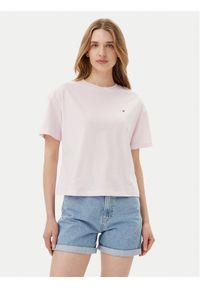 TOMMY HILFIGER - Tommy Hilfiger T-Shirt UW0UW05763 Różowy Regular Fit. Kolor: różowy. Materiał: bawełna #1