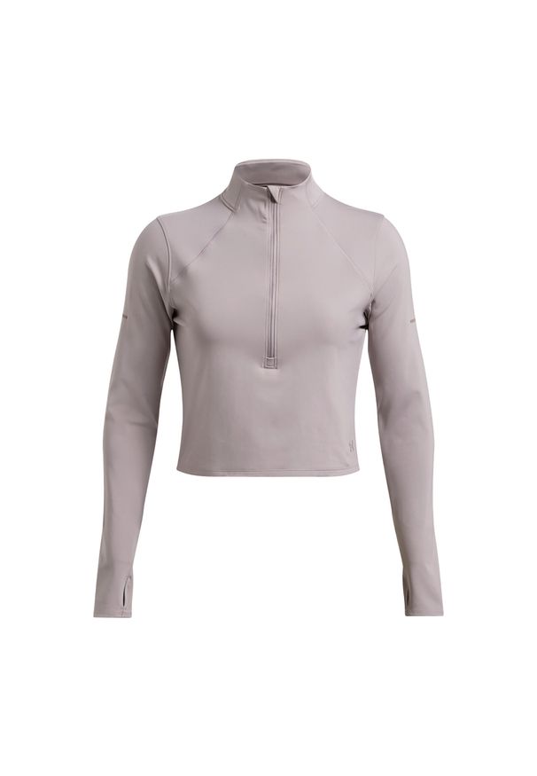Longsleeve do biegania damski Under Armour Launch Elite Half Zip. Kolor: szary. Długość rękawa: długi rękaw. Sport: fitness